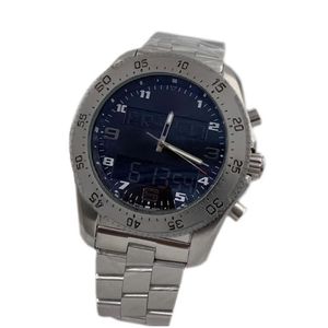 Ny professionell herrdesigner klockor multifunktion elektronisk kvartsrörelse Dual Time Zone Watch Montre de Luxe Wristwatches C257N