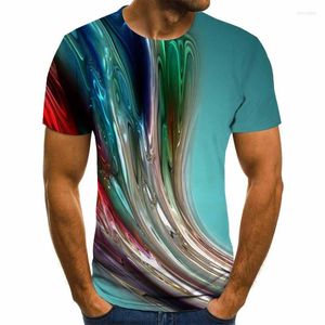 Herr t-skjortor 2022 sommar-t-shirt 3D tryckt trend vild casual o-hals manlig modekonstruktion 6xl