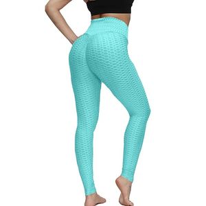 Kadın Tayt Yoga Pantolon Tasarımı Saf Renk Jakard Moda Takip Pantolonları Yüksek Bel Sıkı Sıkı Takip Asansör Elastik Kuvvet Spor Pantolon Pantolon Jogging Fitness
