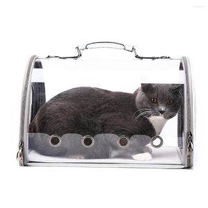 Dog Car Seat Covers Transparent Cat Carrier Bag Space Breathable Pet Travel Outdoor Backpack Puppy Carrying Handbag