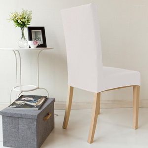 Fodere per sedie Sedili da pranzo per banchetti bianchi semplici Mobili elastici pieghevoli 1 pezzo