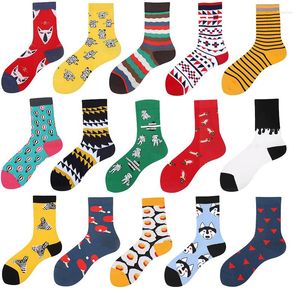 Men's Socks 2022 Ly Men Cotton Casual Personality Design Hip Hop Streetwear Happy Protein Gifts For Brand Quality