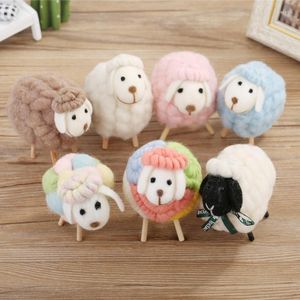 家の小さな羊毛のためのクリスマスの装飾装飾はかわいい羊の木の贈り物のおもちゃの年2022ナビダッド・ノエル