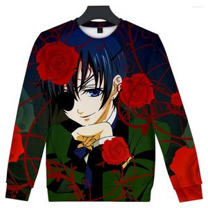 Felpe con cappuccio da uomo 2022 O-Collo Uomo/Donna Moda Casual Girocollo Felpa Stampa Black Butler 3DHoodie Arrivo Senza cappuccio