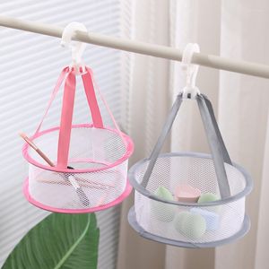 Appendiabiti Beauty Egg Drying Net Bag Pennello per trucco Cesto Appeso Tipo Piccoli gioielli Strumento giocattolo Vestiti pieghevoli Lavanderia