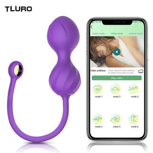 Skönhetsartiklar Bluetooth Vibrator för kvinnor App Control Wireless Vaginal Ball Vibrating Love Egg Vibrato Kvinnliga leksaker Varor Vuxna 18