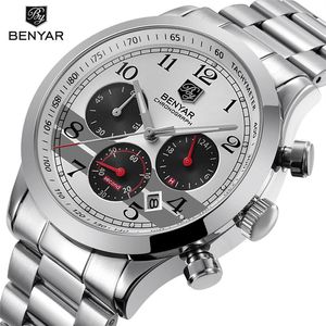 Relojes 2018 Benyar Watch Men Fashion Sport Quartz Mens En İyi Marka Lüks İş Su Geçirmez Saat Relogio Masculino348n