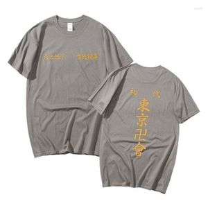 Erkek Tişörtleri Japon Anime Tokyo Revengers Gömlek Harajuku Manji Yaz Pamuk Kısa kollu T-Shirts Unisex Tops