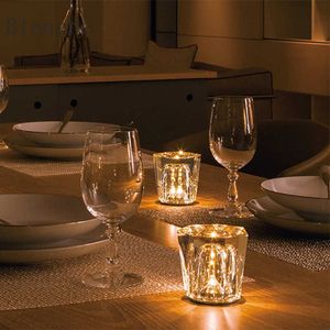 s Luxury K9 Diamond Crystal Table Retro LED Bar Desk USB Rechargeable Romantic Atmosphere Bedside Night Lamp Decor 1229