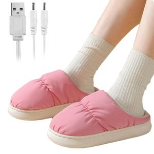 Pantofole 1 ofino da donna uomo scarpe riscaldate elettriche non slip gaming USB Riscaldamento da digitazione accogliente Working inverno caldi caldi peluche