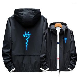 Felpe con cappuccio da uomo Brain's Base Ruolo Madara Cosplay Anime Felpa con cappuccio Stampato Cerniera Luminosa Moda Casual Inverno Caldo Giacca da uomo spessa