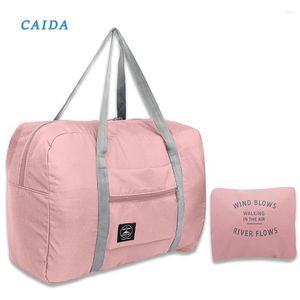 Duffel Bags CAIDA 2022 Nylon Foldable Travel Unisex Large Capacity Bag Luggage Women WaterProof Handbags Men