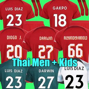 22 23 LIVERPOOL camisas de futebol SALAH DARWIN 2023 Mohamed Diogo Luis DIaz Alexander Arnold kit de futebol tops camisas homens conjuntos infantis