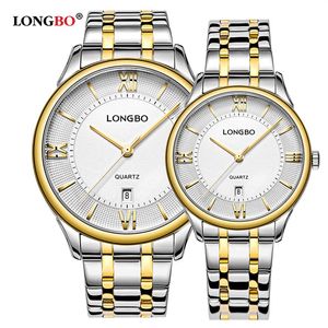 Longbo Fashion Brand Brand Style Gentleman Reloj Casual Nearnabless Steel Quartz Watch Watches Fatera Pare Brusctes 5001279S