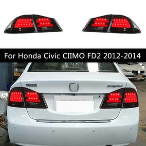 Bil TAILDIGHTS Assembly Dynamic Streamer Turn Signal Indicator Light For Honda Civic CIIMO FD2 LED TAIL LIGHT 2012-2014 Brake Running Lamp