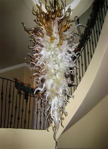 アールデコイタリアランプシャンデリア芸術家の装飾的なペンダントライトLEDライト全体24x60インチの手で吹き飛ばされたムラーノグラス3856183