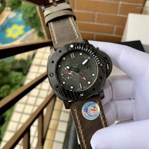 Armbandsur PAM0103 Luxury Men Watches Automatic Movement Gummi Strap Waterproof 47mm V7112041