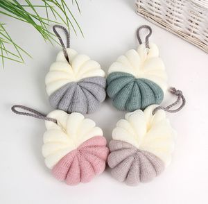 The latest two-color splicing bath Brushes flower bath ball scrub baths many colors to choose support customized logo