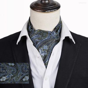 Бобовые галстуки мужчина винтажный в горошек Дот Пейсли Свадебный формальный цветочный карават аскот самостоятельный британский стиль джентльмен Полиэфир