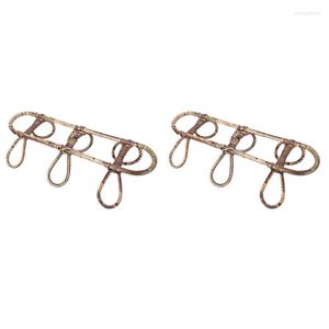 Appendiabiti 2X Appendiabiti in rattan vintage Abbigliamento per bambini Organizzatore Rack Decorazione della stanza dei bambini Parete