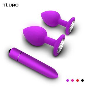 Beauty Items Anfänger Anal Plug Bullet Vibrator Butt Plugs für Frauen Männer Weiches Silikon sexy Shop Spielzeug Paare Erwachsene