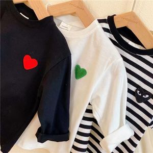 Kinder Baby Kleidung Designer Play bestickt Liebe T-Shirt Frühling Herbst Casual Langarm T-Shirts Mode Kind T-Shirts Jugend Kleinkind Top Kleinkinder Kinder Pullover