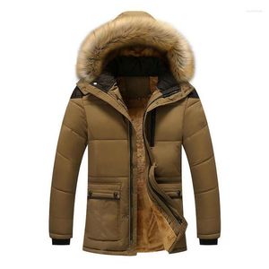 Piumino da uomo Moda uomo Giacca invernale Uomo Capispalla casual spesso Giacche da uomo Parka antivento con cappuccio Plus Size Cappotto caldo in velluto