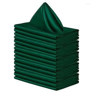 Table Napkin 50pcs Satin 43cm Serving Decor Dinner Towel For Wedding Party Home El Christmas Napkins Green