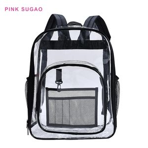 Pink sugao student designer backpack fashion pvc backpacks waterproof shoulder bag large capacity backpack school bag men and wome301t