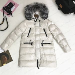 Women's down jacket parkas black purffer coats hooded quality casual doudoune homme feather outwear keep warm thick double zipper White duck down filling badge