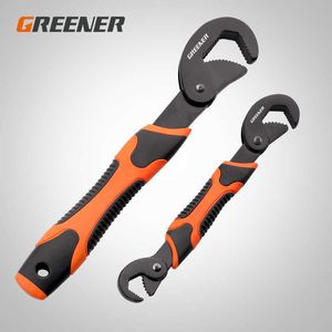 Greener Universal Key Pipe Wrench Open End Spanner Set Chrome Vanadium Steel Vehicle Repair Screw Plumber Multi Hand Tool