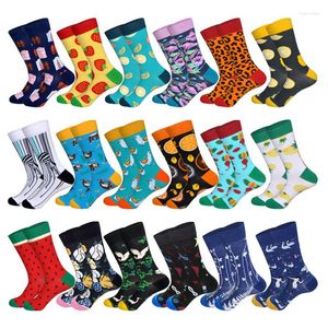 Erkek Çoraplar 2022 Kadınlar Renkli Yenilik Pamuk Mutlu 24 Alanlar Meyve Zebra Karpuz Erkekler Marka Sokak Moda Sanat Hediyeleri