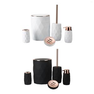 Banyo Aksesuar Seti 5 Parça Vanity Organizer Kit Modern Gargle Bardak Tuvalet