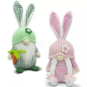 Party Favor Home Table Ornament Mr and Mrs Handmade Scandinavian Easter Bunny Gnomes DE970