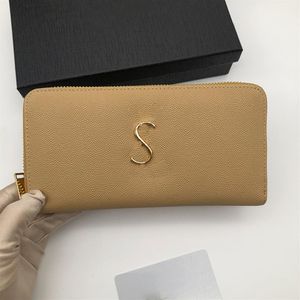 Designer Longa carteira curta Top Carteira de couro real para mulheres com zíper Longo titulares de cartas de moeda Mulher Shows Exotic Clutch Wallet212t