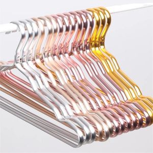 wire clothes hangers Clothes Hanger Adult Drying Rack Household Clothing Organizer Shelf Aluminum Alloy Anti-skid Coat Pants 41x19cm