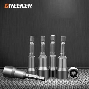GREENER Wrench 1/4" Screw Metric Driver Tool Adapter Drill Bit 6 To 19mm Lengthened Hexagonal Shank Hex Nut Socket Hand Tools