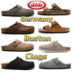 New Sandals Designer women Boston Clogs Slippers Slides Germany Cork Sandal fur slide mens Loafers Shoes womens Leather Suede Taupe slipper Arizona Mayari Sandal