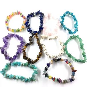 Favor de festa Bracelete de cristal de cura natural Multi cores pedras de gemas de gemas Bracelets naturais Bracelete de pedra Mistura Chakra Rrd83