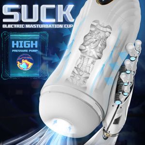 Beauty Items Automatic Sucking Male Masturbator One Click Orgasm with 5 Suction & 10 Vibration Modes Real Vaginal Pussy Oral sexy Toys for Men