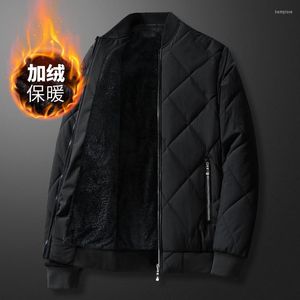 Men's Down Fall/winter Fleece Jacket Trend Casual Thickened Warm Cotton-padded Slim Baseball Size