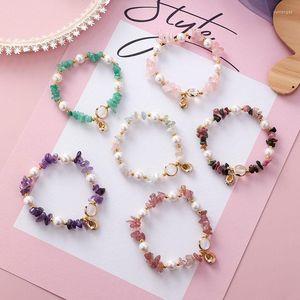 Charm Bracelets YADA Ins Fashion Irregular Shells Bracelets&Bangles For Women Conch Beads Crystal Jewelry Bracelet Wholesale BT200357