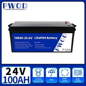 Helt nytt LifePo4 Battery12V 100AH ​​24V 200AH LITIUM IRON FOSFAT RECHAREBLEABLE BATTERY BULIT-IN BMS FÖR KID SCOOTERS BOAT EV