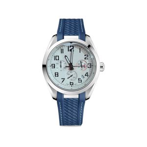 Zegar pilotowy męski Super Watch Super Watch Kwarc Ruch Stopwatch Czarny gumowy pasek i bransoletka ze stali nierdzewnej zegarki 1884 12 283X