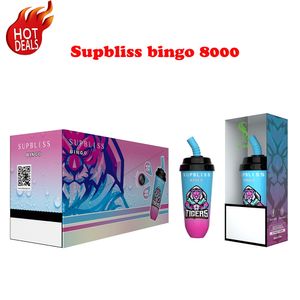 Randm Supbliss bingo 8000 disposable vape with with mesh coild rechargable 16 ml liquid 12 colors