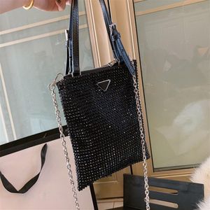 mini Shopping Bag canvas With Genuine Leather tote High Quality Tote Bag Shining Handbag women bags244E