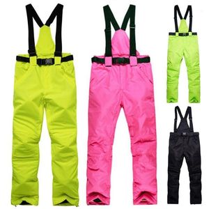 Skiing Pants Outdoor High Quality Men Women Winter Snow Ski Snowboard Suspender Warm Couple Windproof Waterproof Trousers1296I