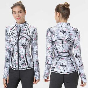 Damen-Yoga-Jacke mit langen Ärmeln, einfarbig, nackte Jacken, Sportformung, Taille, eng, Fitness, locker, Joggen, Sportbekleidung, Damen-Sportbekleidung, Reißverschlussmantel, schlank, voll