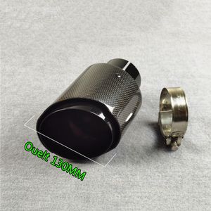 Glossy Exhaust Pipe For REMUS Muffler Pipe Universal Car Accessories Outlet 130MM Carbon Fiber Stainless Steel Exhausts Tails