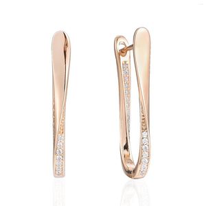 Stud Earrings Hanreshe Copper Earring Geometric Small Natural Zircon Pendientes Delicate Luxury Fashion Jewelry Women Girl Gift